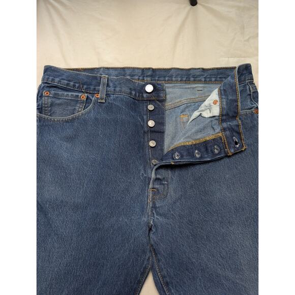Levi’s 501 Original Fit Button Fly Jeans W38 L30 (Measures 29”) Classic Blue - Picture 6 of 11